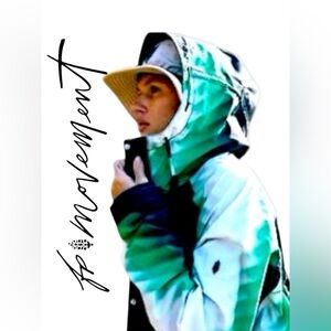 NWT FP Movement Singin' In The Rain Packable Jacket Alien Combo